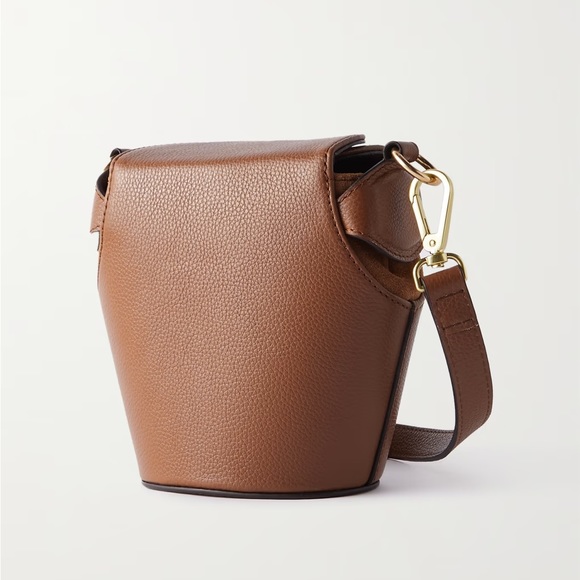 See by Chloe Joan Box Leather Bucket Crossbody Bag Caramello Tan Gold - Picture 3 of 13